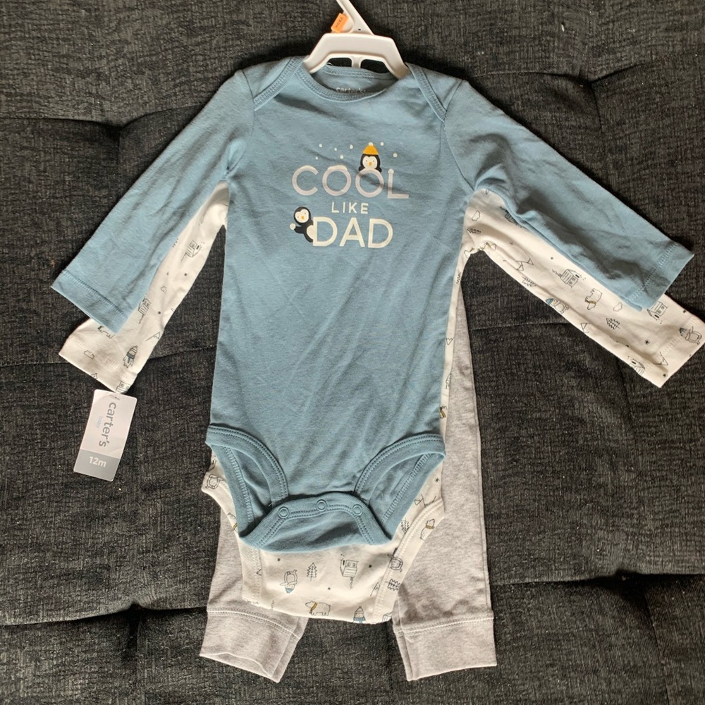 Carter’s NWT 12 month, matching set, 3-piece